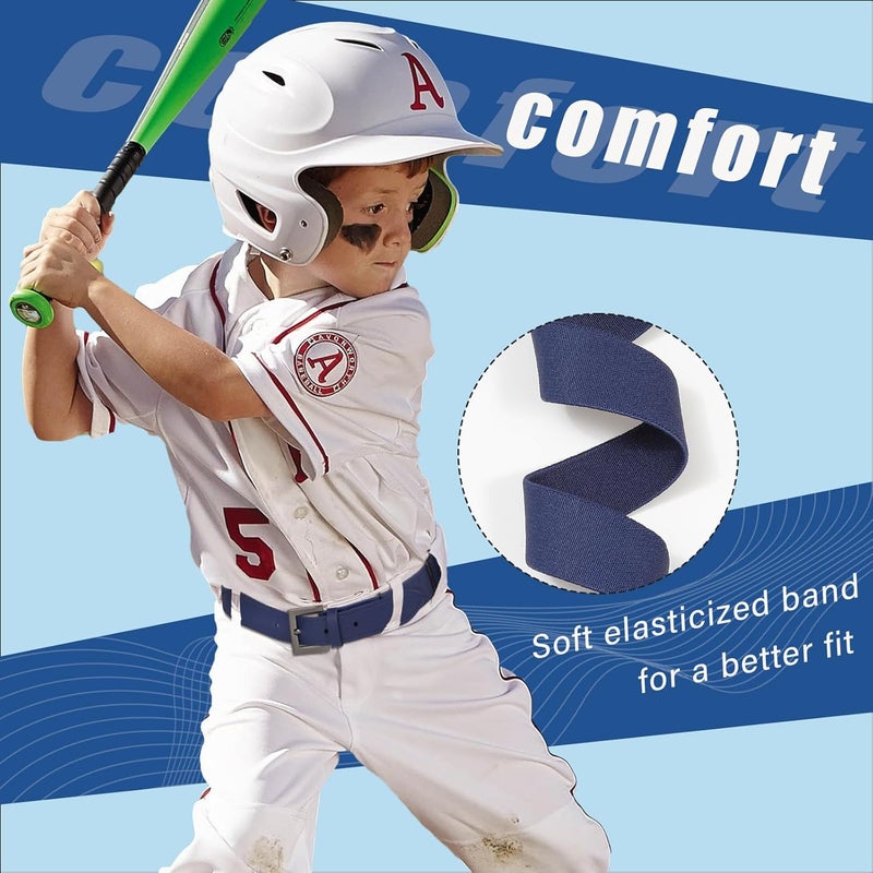 Kajeer Kid Belts for Boy Baseball Belt Softball Adjustable Fastpitch Belt Elastic Metal Buckle Youth Belt for Boys Girls - Image 3